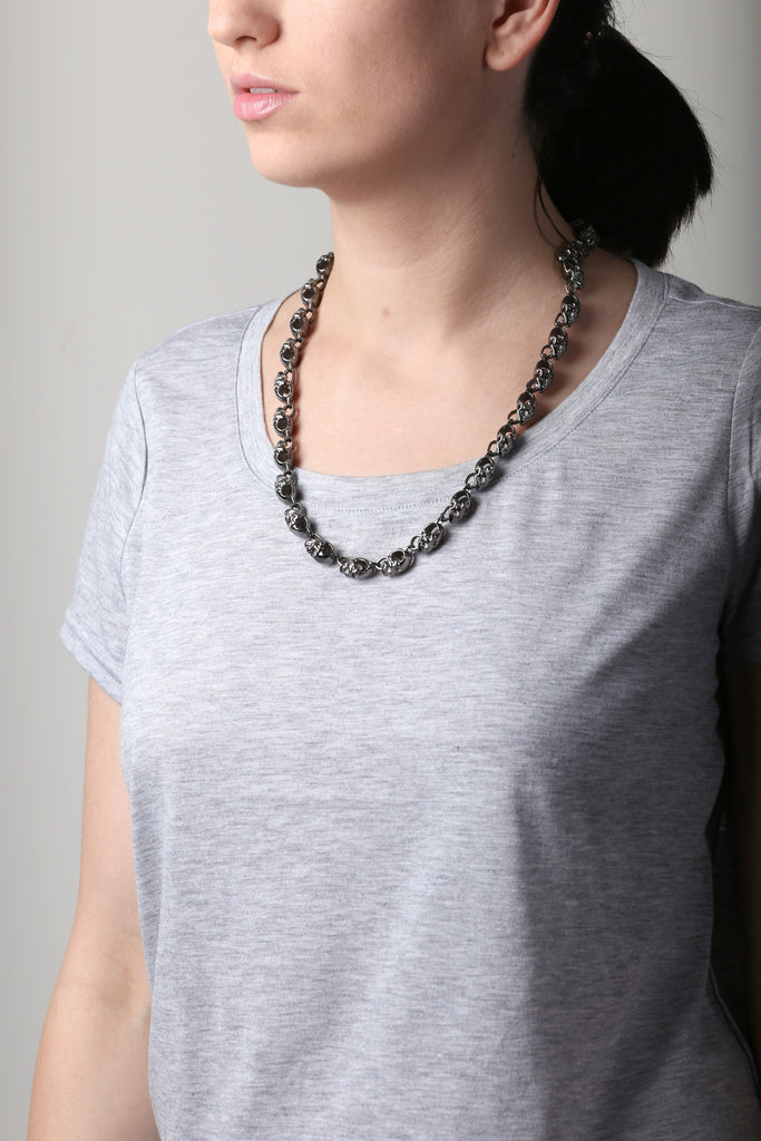 Chunky Skull Chain Necklace