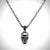 Skulls Head Pendant with Black Sapphires